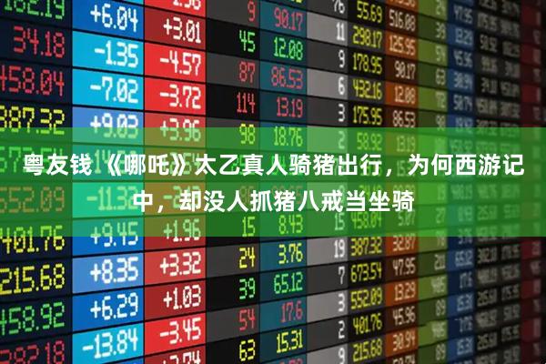 粤友钱 《哪吒》太乙真人骑猪出行，为何西游记中，却没人抓猪八戒当坐骑